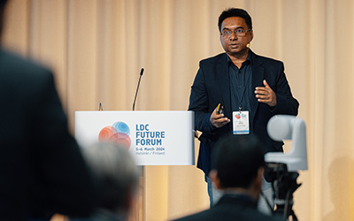 Professor Selim Raihan at the LDC Future Forum 2024. Image: UN-OHRLLS