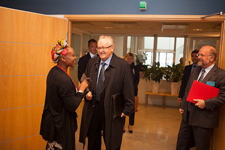 President Martti Ahtisaari at WIDER Annual Lecture in 2013