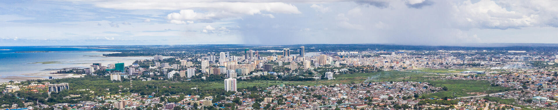 Dar es Salaam from the air. Image: Imani Nsamila / UNU-WIDER
